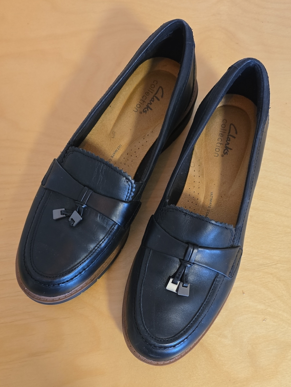 Clarks Westlynn Bella Black Leather Loafers